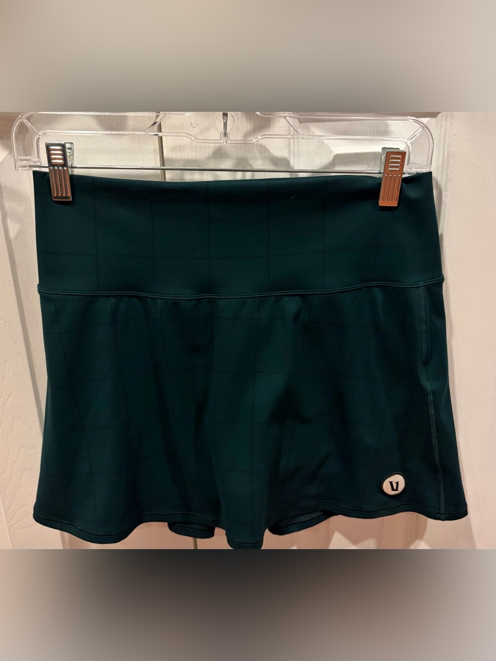 Vuori Volley Skirt - Limited Edition, Plaid Dark Green, Small
